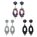 Retro Europe And America Exaggerated Water Drops Nightclub Stud Earrings Bl