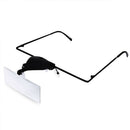 LED Light Adjustable Loupe Folding Glasses Magnifier Metal Frame Headband Watch