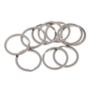 Metal - 30mm Flat Split Rings - Circular Keychain - Pack of 10 - Home Use