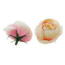 30 Artificial Camellia Silk Flower Heads Party Table Arrangement Yellow Pink
