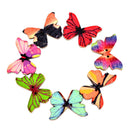 50Pcs Butterfly 2 Holes Wooden Buttons Scrapbooking DIY Craft Wedding Decoratio-