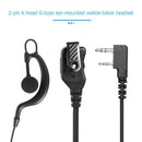 G-Shape PTT Earpiece Adjustable Volume Earphone for Kenwood Retevis BAOFENG