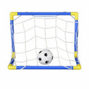 Indoor Mini Folding Football Soccer Ball Goal Post Net Set+Pump Kids Sport