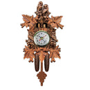 Creative Wooden Handcrafted Cuckoo Clock Carved Battery-operated Clock N
