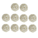 20Pcs Simple Rattan Ball Wicker Balls Decorative Spheres Rattan Twig 5CM