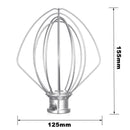 Kitchen 6-Wire Whip Attachment 4.5 QT for Tilt-Head Stand Mixer Replace K45WW