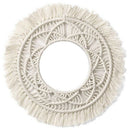 Wall-Mounted Mirror Lace Fringe 2 Sets Of Small Round Decorative Boho Mirro W9T2