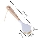 Kitchen Wooden Long Handle Cleaning Brush Pan Pot Bowl Tableware Dish Brush   Z