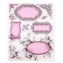 2pcs Floral Transparent Clear TPR Stamp for Seal DIY Scrapbooking Photo Album