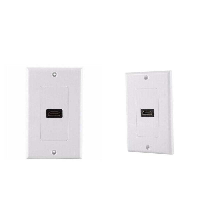 2pcs HDMI Distribution & Organization Wall Plates, Single Gang HDMI 4K