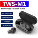A6S Bluetooth TWS Earphones Stereo Handsfree In-Ear Headset w/ Mic (Black) SN9F