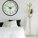 Wall Clock Beautiful Green LED Analog Round Quartz Clock Design Clock Roun Kw
