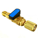 1/4" Male to 1/4" Female SAE Straight Ball Valve Charging Y AC Refrigerants L4N3