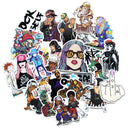 48Pcs/bag hip hop punk music band stickers DIY suitcase laptop car stickers