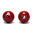 Chinese Yin Yang Health Ball Stress Relief Meditation Red Massage Tool Handb %o