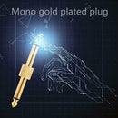 6.35mm Mono Jack Male to Male Coupler Plug Adapter Connector Jack Connector A