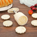 Ice Mooncake Mold Flowers Print Hand Press Cake Decor Festival Baking Tool