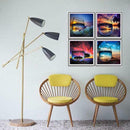 4 Pack Wine Glass DIY 5D Diamond Painting Kits Full Drill Cross Stitch Kits