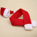Merry Christmas Scarf Hat Wine Bottle Bag Cover Xmas Festival Party Table Decor