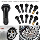 TR413 Snap-in Rubber Tubeless Tire Valve Stems for Car Motorcycle (10pcs)
