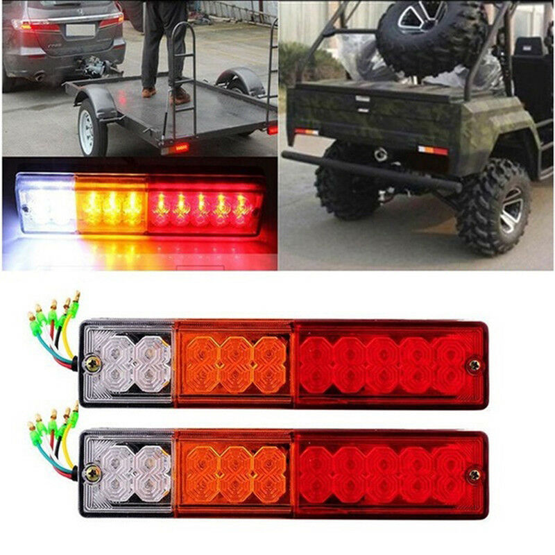 20 LED Tail Light Car Truck Trailer Stop Rear Reverse Turn Indicator Lamps  Kn