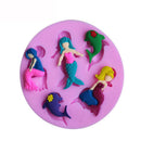 mermaid silicone fondant cake mould decorating mold chocolate baking tool OHK