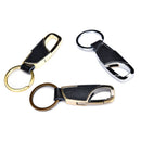 Men Creative Metal Faux Leather Key Chain Ring Keyfob Car Keyrings Keychain G JR