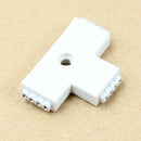 1pc White RGB T Shaped 4 Pins 3 Way Female Connector Adapter For 3528 5050