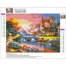 Diy 5D full drill Townlet landscape diamond Painting Embroidered Cross StitchME