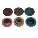 60pcs 50mm Sanding Disc 1/4" Roloc Holder Quick Roll Lock Surface Polishing