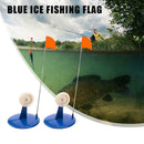 2pcs Outdoor Winter Ice Fishing Rod Flags Tip-Up River Fishing Tackle Blue