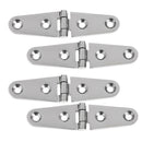 Hinge For 4 Doors In Stainless Steel For Boats With 4 Holes For Hinge 10 Cm