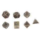 Set of 7Pcs Polyhedral Metal Dices Game Gice for  , DND MTG