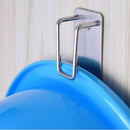 Wash Basin Hanger Hook Self-adhesive, Laundry Basket Holder Steel