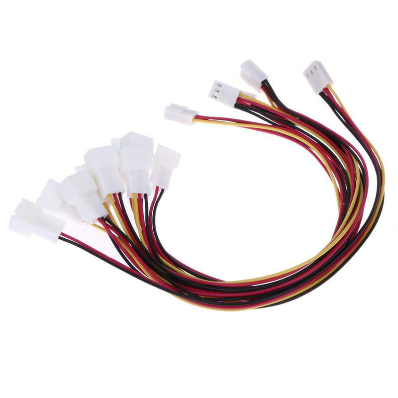 5Pcs 12V 3 Pin Female to 2/3 Pin Male PC Fan Power Splitter Extension Cable