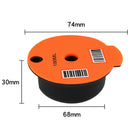2x Reusable PP Coffee Capsule Pods Filter for Bosch Tassimo 180ml Capacity