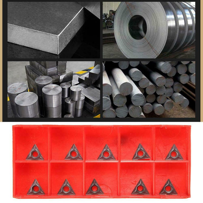 10Pcs CNC Carbide Tips Inserts Blade Cutter Lathe Turning Tool TCMT110204 VP15TF