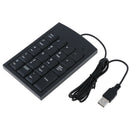 Wired USB numeric keypad mini number pad digital keyboard18keys for`Pro/MacBoME