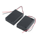 6pcs Electrical Battery Holder Box Case Lead 3 x 1.5V AA Black + Cap I7B4