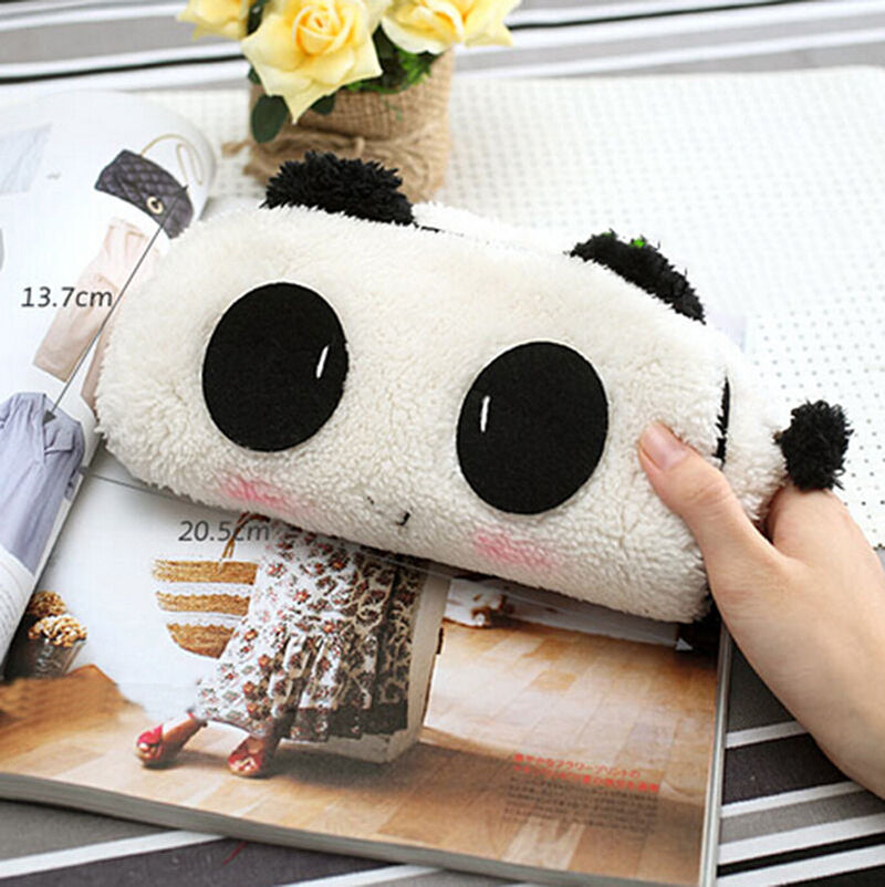 Soft Cute Plush Cosmetic Makeup Cartoon Storage Bag Pen Pencil Case Pouch  3C