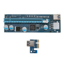 PCI-E 1X to 16X Riser Card Extender Adapter + USB3.0 Cable 15Pin-6Pin Cable