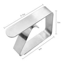 12PCS Stainless Steel Tablecloth Tables Cover Clips Holder Clamps Party Tools