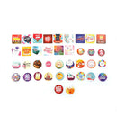 38Pcs Happy Birthday Paper Stickers Romantic Love For Diary Decor Scrapbook H TO