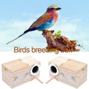 Parakeet Nest Box Bird House Budgie Wood Breeding For Parrotlets Matin Durable