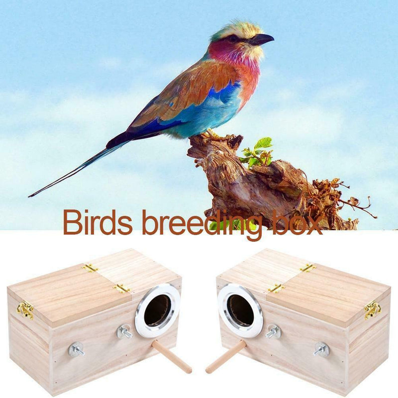 Parakeet Nest Box Bird House Budgie Wood Breeding For Parrotlets Matin Durable