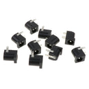 10 Pcs Audio & Video Accessories Female 3 Pin DC Power Jack Socket Connectors