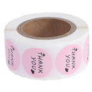 500pcs/roll Thank You Stickers 1inch Pink Stickers Party Favors LabelsSEAU
