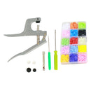 Plastic Snap Buttons Fasteners 15 Colors DIY Studs Tools w/ Clear Storage Boxes