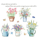 Creative Flower Potted Wall Stickers Bedroom Baseboard Removable Wall Decals Hn