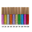 Handaiyan 10Pcs/Set Glitter Eyes Liner For Women Easy To Wear Waterproof Pi